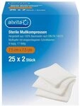 ALVITA Mullkompressen steril 7,5x7,5 cm 25X2 St