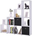 VCM Holzregal stehend | platzsparendes Regal | Ma&szlig;e: H. 139 x B. 143 x T. 29...