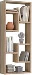 Wohnling Wandregal 36x14,5x90 cm Holz Sonoma, H&auml;ngeregal 5 F&auml;cher | Wandboard