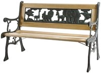Siena Garden Kinderbank Kindergussbank, 41x84x52,5cm, Gestell: Eisen, lackiert in