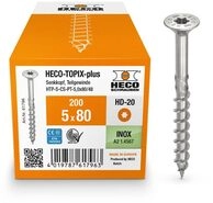 HECO-TOPIX-plus Holzschraube 5 x 80, Senkkopf mit Fr&auml;staschen, HECO-Drive,...