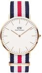 Daniel Wellington Classic Canterbury, Blau-Wei&szlig;-Rot/Ros&eacute;gold Uhr, 40mm, NATO, f&uuml;r