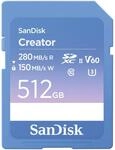 SANDISK Creator SD-UHS-II Speicherkarte 512 GB (F&uuml;r DSLR und Mirrorless-Kameras,