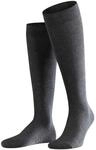 FALKE Herren Kniestr&uuml;mpfe Family, Baumwolle, 1 Paar, Grau (Anthracite Melange 3080),