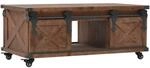 vidaXL Couchtisch Massivholz Tanne 91x51x38 cm Braun