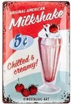 Nostalgic-Art Retro Blechschild, 20 x 30 cm, Milkshake &ndash; Geschenk-Idee f&uuml;r