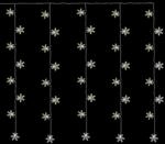 Spetebo LED Schneeflocken Lichtervorhang mit Timer - 100 cm - mit 40 LED und 8
