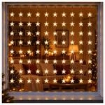 80er LED-Sternenvorhang Innen und Au&szlig;en warmwei&szlig; Lichterkette Lichtervorhang...