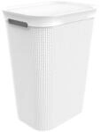 Rotho Brisen W&auml;schekorb mit Deckel 50 L W&auml;schesammler schmal creme-wei&szlig;