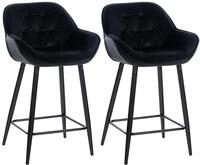 CLP 2er Set Barhocker Gibson - Tresenstuhl Mit Fu&szlig;st&uuml;tze - 2 x Tresenhocker
