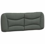vidaXL Kopfteil-Kissen Hvar Dunkelgrau 140 cm Stoff