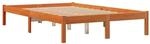 vidaXL Massivholzbett ohne Matratze Wachsbraun 120x190 cm Kiefernholz