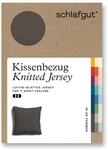 schlafgut Knitted Jersey Kissenbezug 80x80 cm Sand Deep Uni weicher Premium