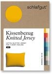 schlafgut Knitted Jersey Kissenbezug 70x90 cm Yellow Deep Uni weicher Premium