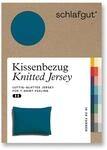 schlafgut Knitted Jersey Kissenbezug 60x80 cm Petrol Deep Uni weicher Premium