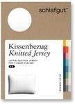 schlafgut Knitted Jersey Kissenbezug 70x90 cm Full-White Uni weicher Premium