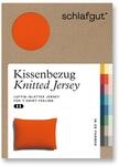 schlafgut Knitted Jersey Kissenbezug 70x90 cm Red Mid Uni weicher Premium