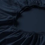 ESTELLA Spannbetttuch Feinjersey | Indigo | 150x200 cm | b&uuml;gelfreie &...