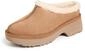 UGG New Heights Cozy Braun Leder Clogs