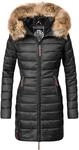 MARIKOO Damen Wintermantel warmer Steppmantel lang mit Kapuze und abnehmbarem