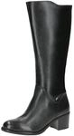 CAPRICE Damen Hohe Stiefel mit Absatz mit Rei&szlig;verschluss Elegant, Schwarz (Black