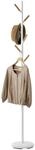 YAMAZAKI 2814 PLAIN Coat Hanger, white, Steel/Wood, 28 x 28 x 177 cm