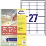 AVERY Zweckform L4737REV-65 Universal Etiketten (1.350 plus 405 Klebeetiketten extra,