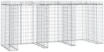 vidaXL Gabionen-M&uuml;lltonnenbox 270x91x120 cm Verzinktes Eisen