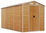 vidaXL Ger&auml;tehaus Hellbraun 191x385x198 cm Verzinkter Stahl
