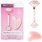 Brushworks Rosenquarz und Gua Sha 2-St&uuml;cke Set, 70 g