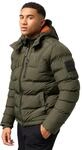 STONE HARBOUR Herren warme Winter Steppjacke mit Kapuze Arvidoo Olive Gr. XXL