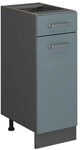 Vicco K&uuml;chenunterschrank R-Line, Blau-Grau, 30 cm