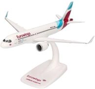 Herpa Airbus A320neo Modellflugzeug Eurowings mit Standfu&szlig;, Originalgetreue