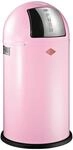 Wesco Pushboy M&uuml;lleimer in der Farbe pink, pulverbeschichtetes Stahlblech, 50 Liter