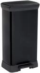 CURVER Decobin Abfalleimer, 50 l, Rect Carbon, Schwarz, 80% recyceltes...