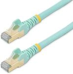 StarTech.com 0,5m Cat6a Ethernet Kabel, geschirmt (STP), Cat6a Netzwerkkabel, Cat6a