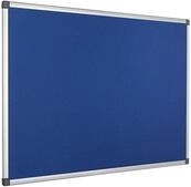 Bi-Office Maya Filztafel, Aluminium Rahmen, 60x45cm, Blau