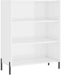 vidaXL Regalschrank Hochglanz-Wei&szlig; 69,5x32,5x90 cm Holzwerkstoff