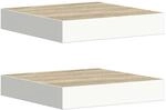 vidaXL 2X Schweberegal Wandregal Schwebend B&uuml;cherregal Wandboard H&auml;ngeregal