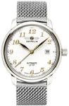 Zeppelin Herrenuhr Serie LZ127 GRAF Automatik Datum Milanaise Edelstahlband 7656M-1