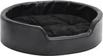 vidaXL Hundebett Schwarz 69x59x19 cm Pl&uuml;sch und Kunstleder