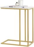 SoBuy Beistelltisch mit Goldgestell, 48x62x30cm | Vielseitiger Sofatisch,...