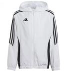 adidas Unisex Kinder Tiro24 Windbreaker Kids Coat, white/black, 15-16 Years