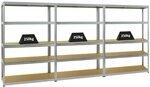 PROREGAL Mega Deal 3er-Set Schwerlastregale Big Elephant 180x120x45cm mit 5...