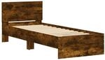 vidaXL Bettgestell, Bettrahmen mit Lattenrost, Bett G&auml;stebett mit Kopfteil,