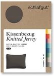 schlafgut Knitted Jersey Kissenbezug 60x80 cm Sand Deep Uni weicher Premium