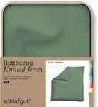 schlafgut Knitted Jersey Bettw&auml;sche 200x200 cm Bio-Baumwolle, Green Mid |...