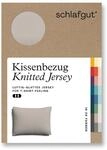schlafgut Knitted Jersey Kissenbezug 70x90 cm Sand Mid Uni weicher Premium