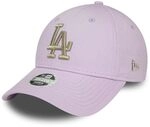 New Era WMNS Metallic Logo 9Forty Adjustable Damen Cap LA Dodgers Lila, Size:OneSize