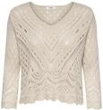 JdY Damen Jdynew Sun 3/4 Cropped KNT Noos Strickpullover, Tapioca, S EU
